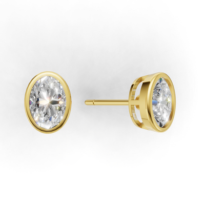 Pierce Oval Bezel 18k Yellow Gold 1ct