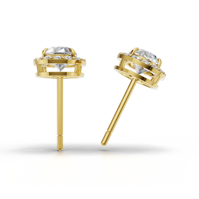 Pierce Oval Halo 18k Yellow Gold 1ct