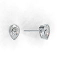 Pear Lab Grown Diamond Bezel Earring