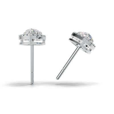Pierce Pear Halo K14 White Gold 1ct