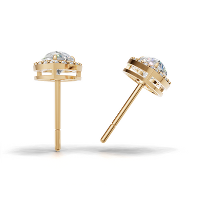 Pierce Pear Halo K14 Yellow Gold 1ct