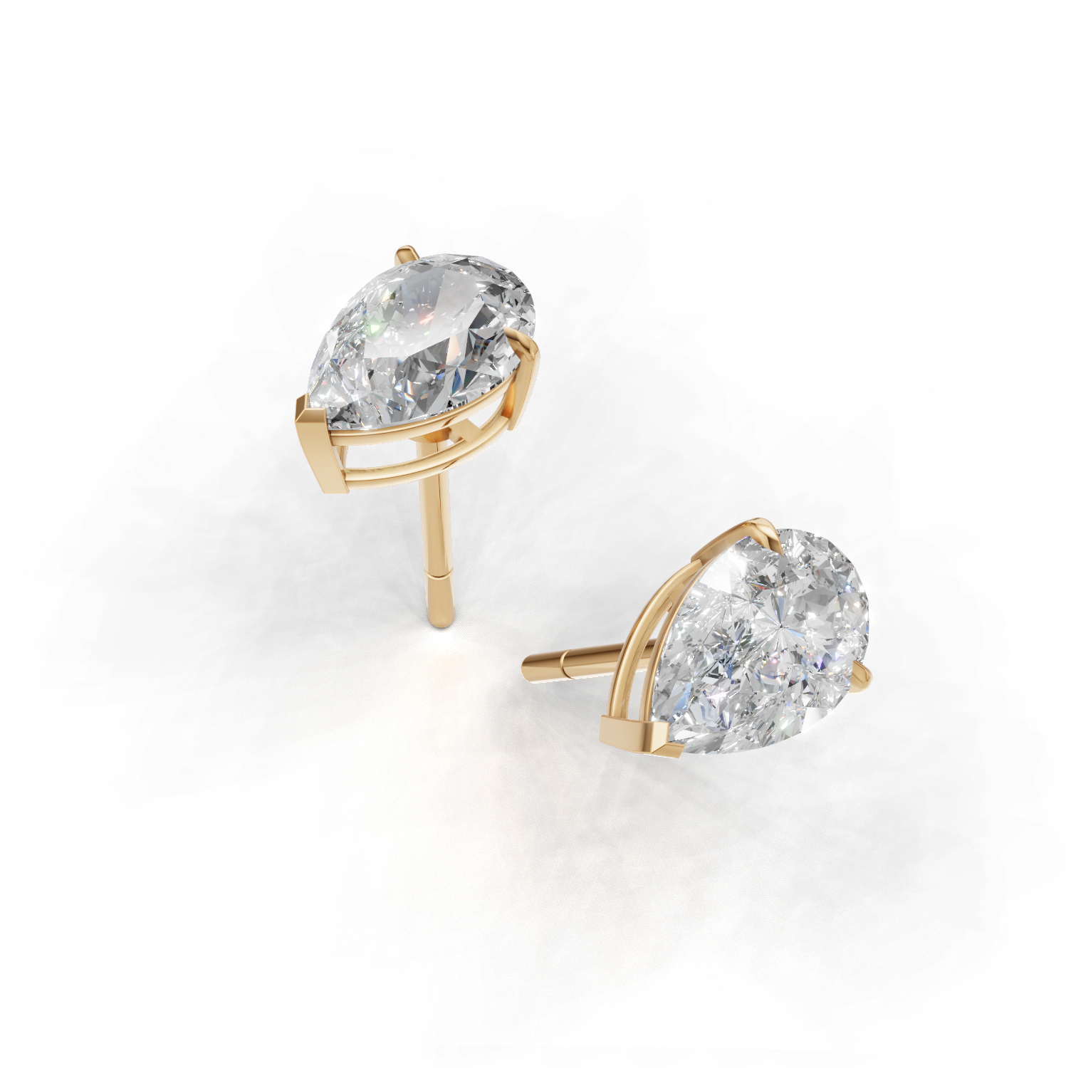 Pierce Pear Solitaire K14 Yellow Gold 1ct