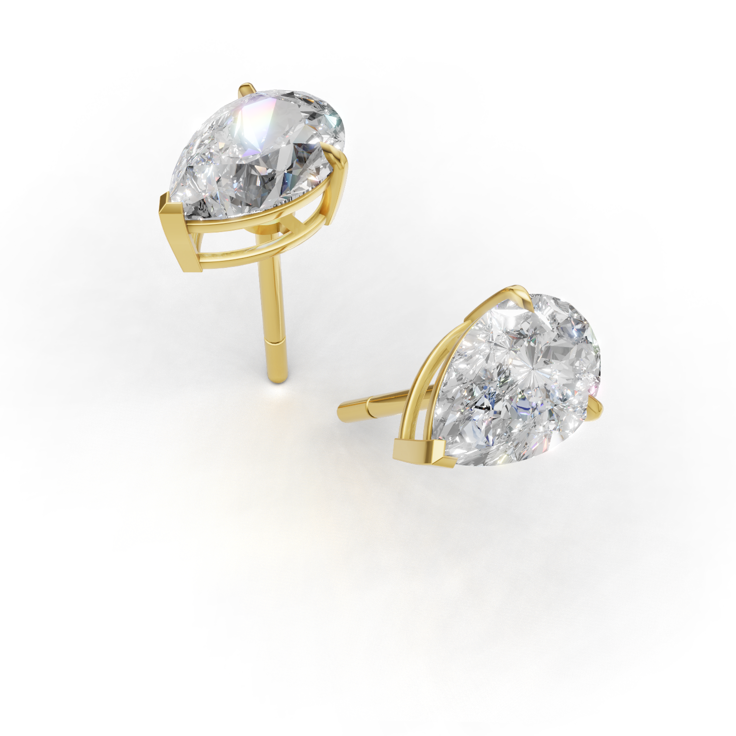 Pierce Pear Solitaire 18k Yellow Gold 1ct
