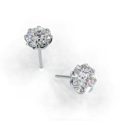 Portuguese Cut Pierce Solitaire K14 White Gold 2ct