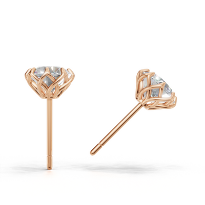 Portuguese Cut Pierce Solitaire K18 Pink Gold 2ct
