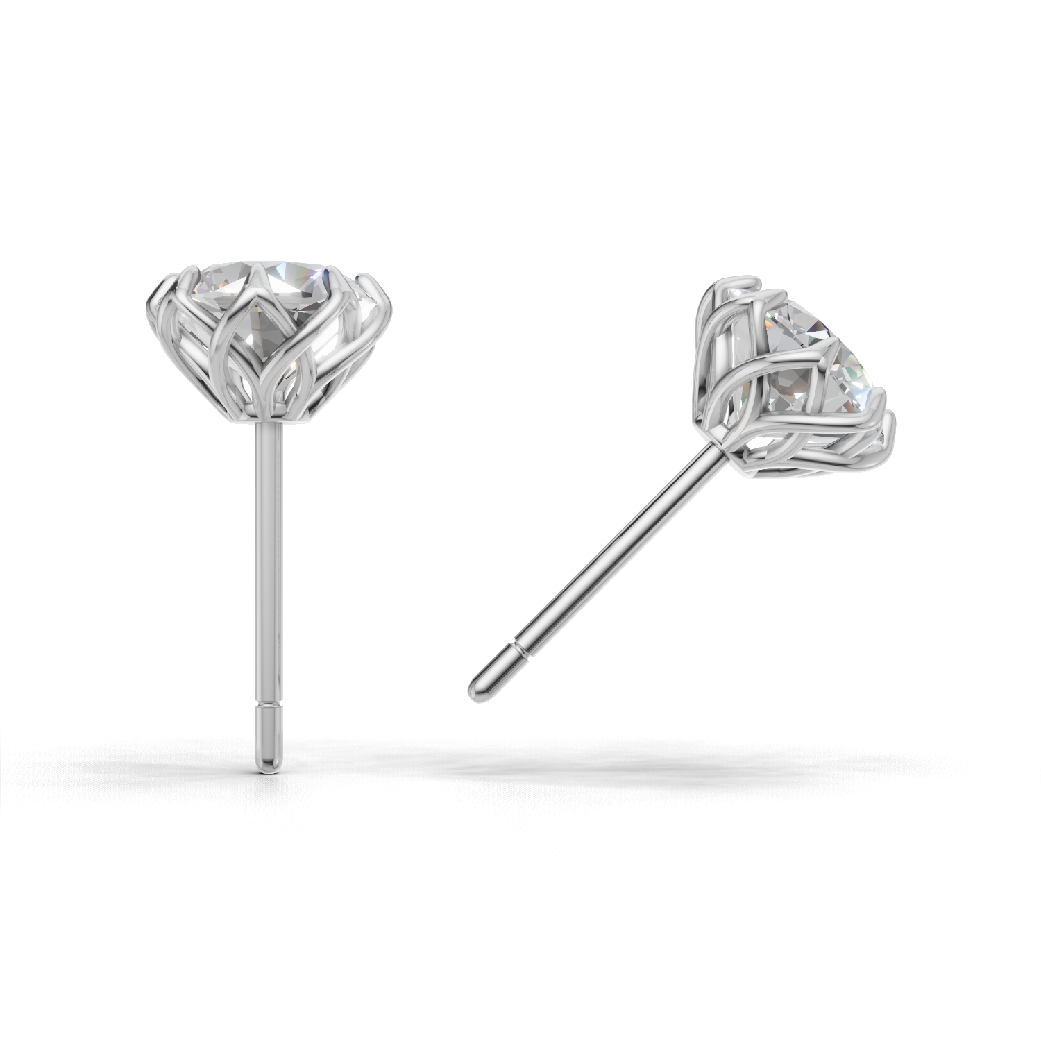 Portuguese Cut Pierce Solitaire 18k White Gold 2ct