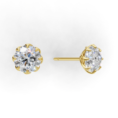 Portuguese Cut Pierce Solitaire 18k Yellow Gold 2ct