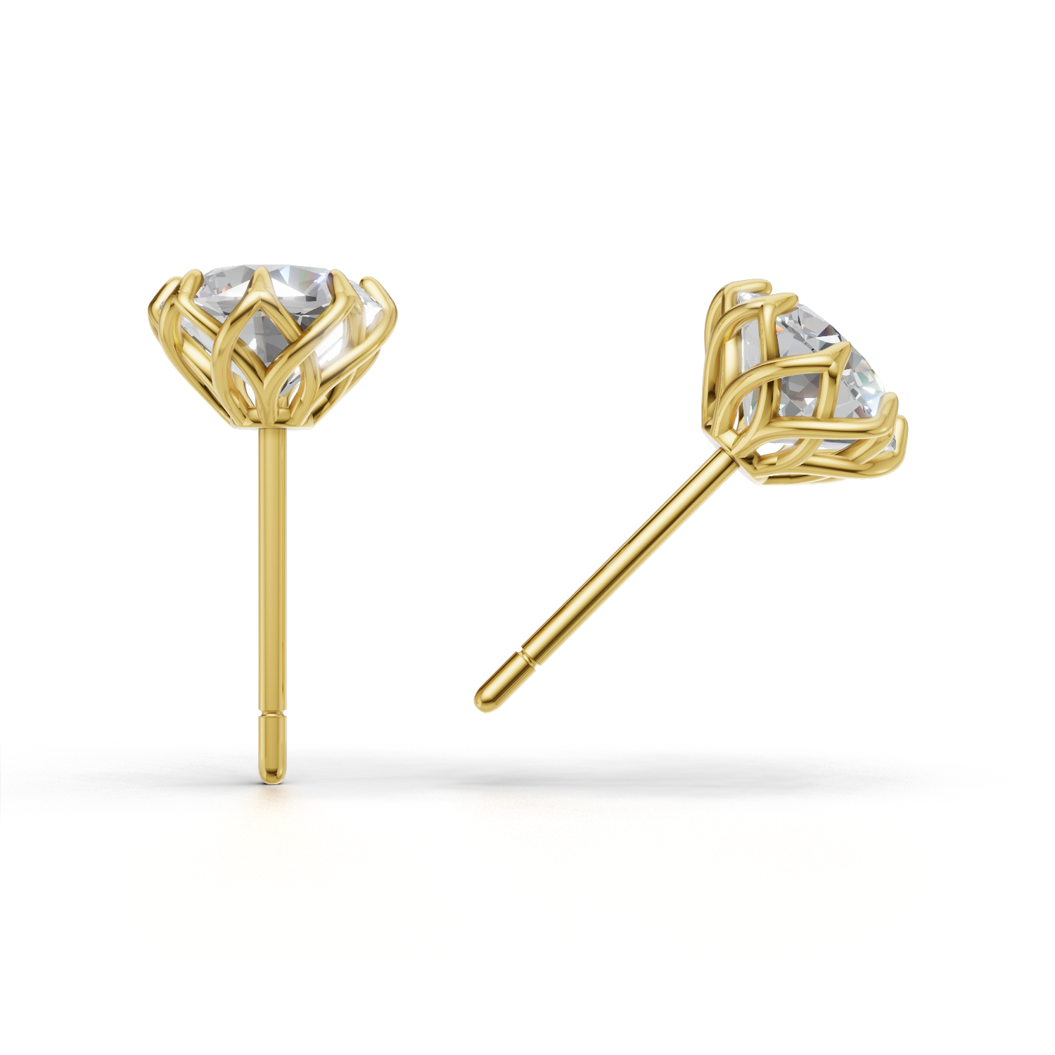 Portuguese Cut Pierce Solitaire 18k Yellow Gold 2ct