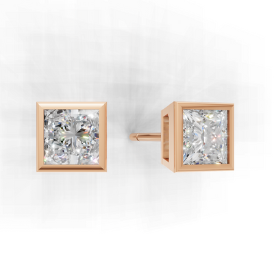 Pierce Princess Bezel K18 Pink Gold 1ct