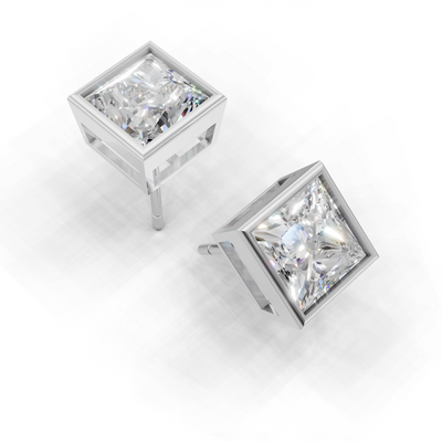 Pierce Princess Bezel K18 White Gold 1ct