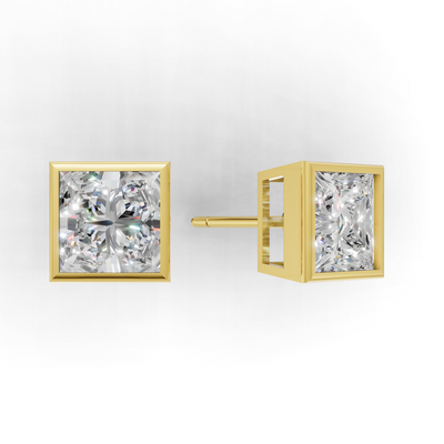 Pierce Princess Bezel K18 Yellow Gold 1ct