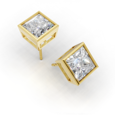 Pierce Princess Bezel K18 Yellow Gold 1ct