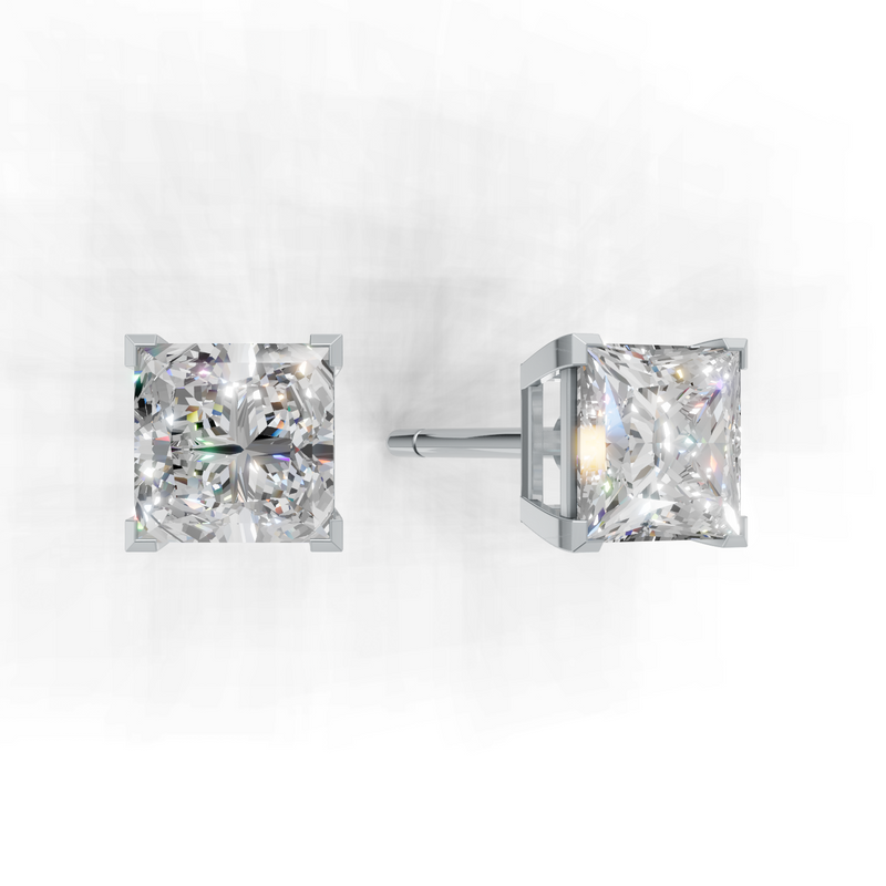 Princess Lab Grown Diamond Solitaire Earring