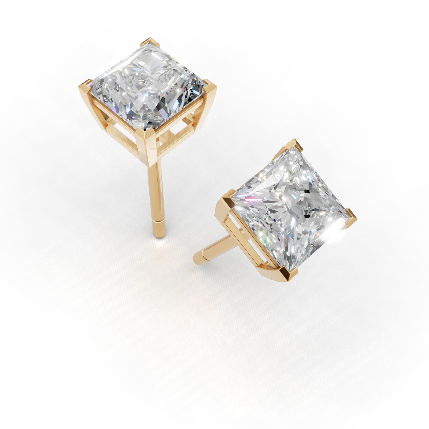 Pierce Princess Solitaire K14 Yellow Gold 1ct