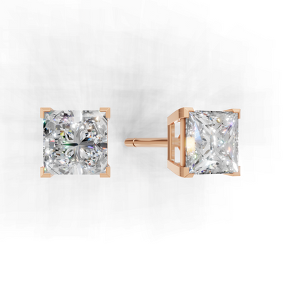 Pierce Princess Solitaire K18 Pink Gold 1ct