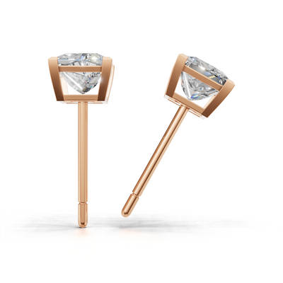 Pierce Princess Solitaire K18 Pink Gold 1ct