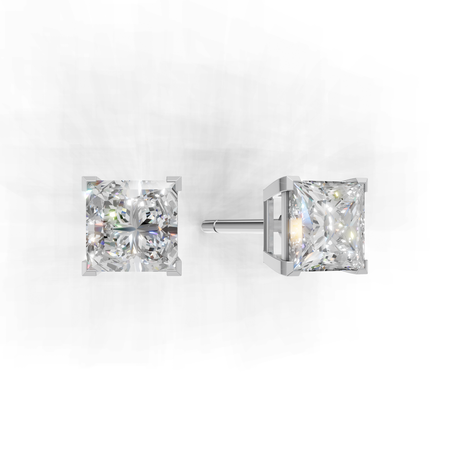 Pierce Princess Solitaire K18 White Gold 1ct
