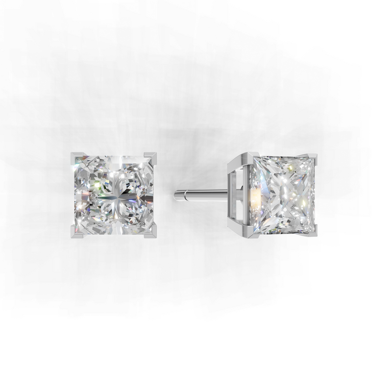 Princess Lab Grown Diamond Solitaire Earring