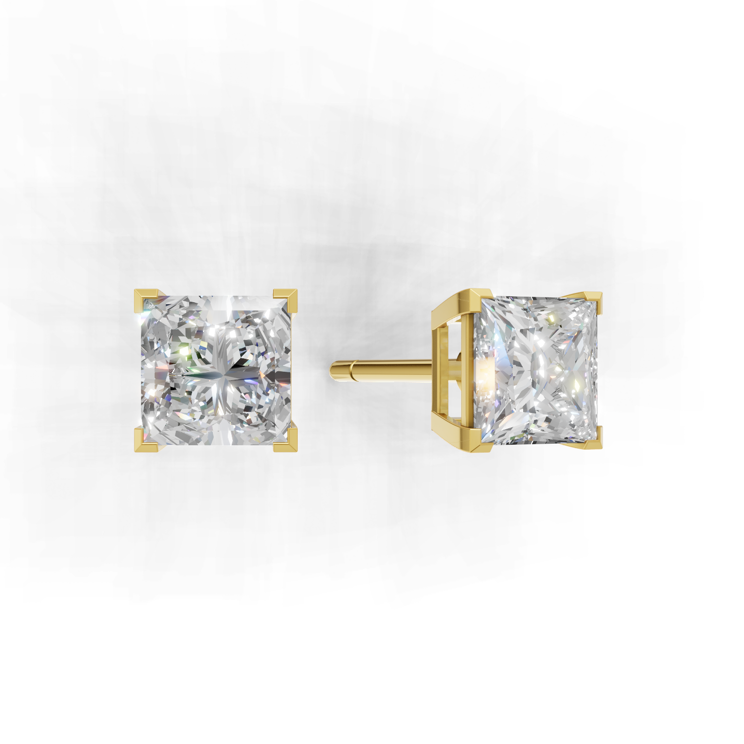 Pierce Princess Solitaire K18 Yellow Gold 1ct