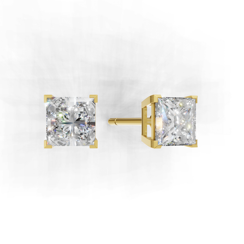 Princess Lab Grown Diamond Solitaire Earring