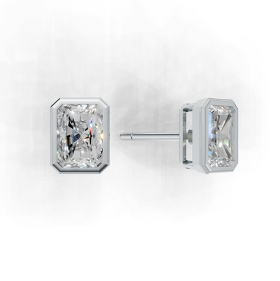 Pierce Radiant Bezel K14 White Gold 1ct