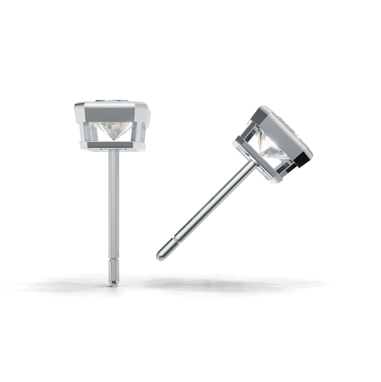 Pierce Radiant Bezel K14 White Gold 1ct