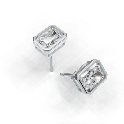 Pierce Radiant Bezel K14 White Gold 1ct