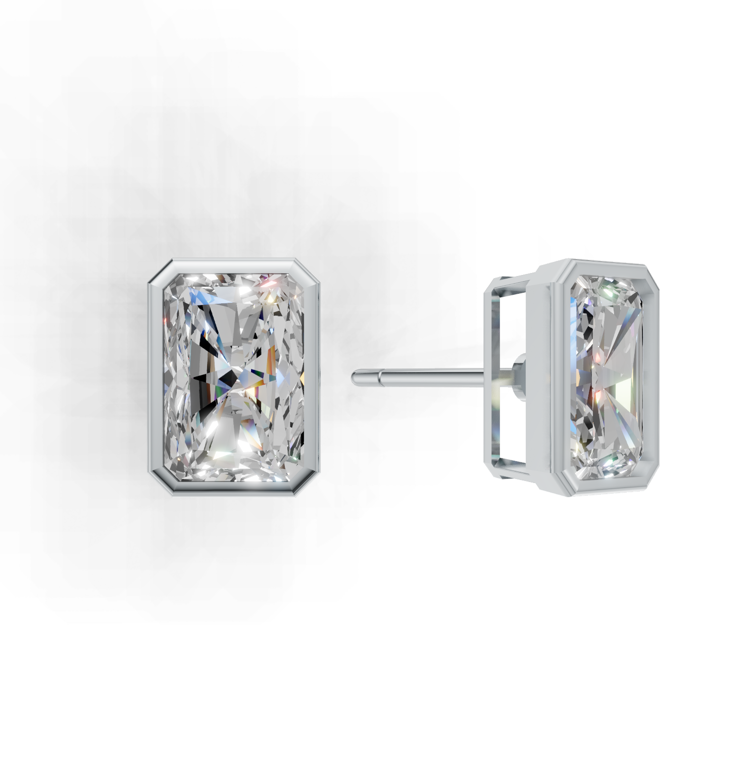 Pierce Radiant Bezel K14 White Gold 2ct