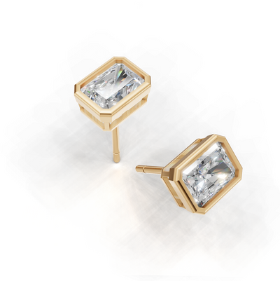 Pierce Radiant Bezel K14 Yellow Gold 1ct