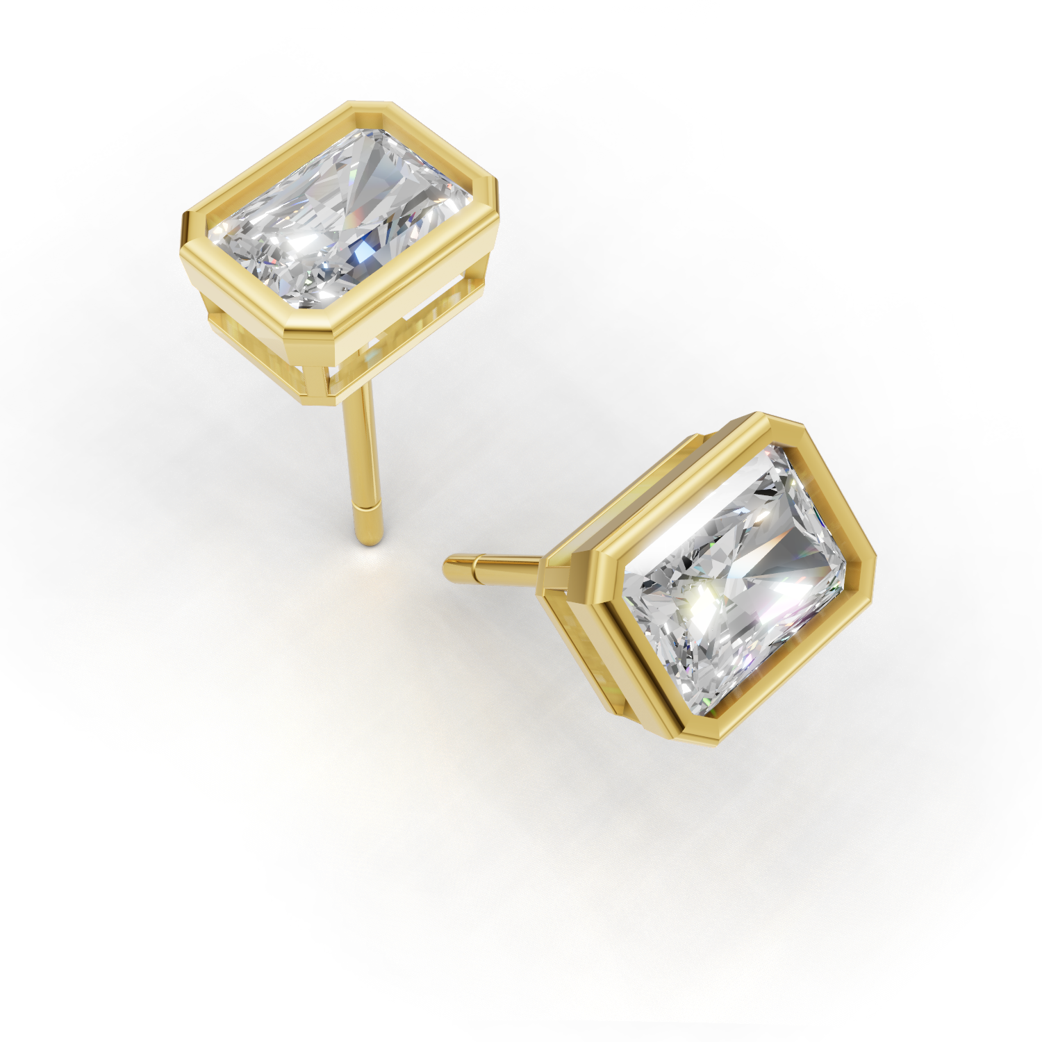 Pierce Radiant Bezel 18k Yellow Gold 1ct