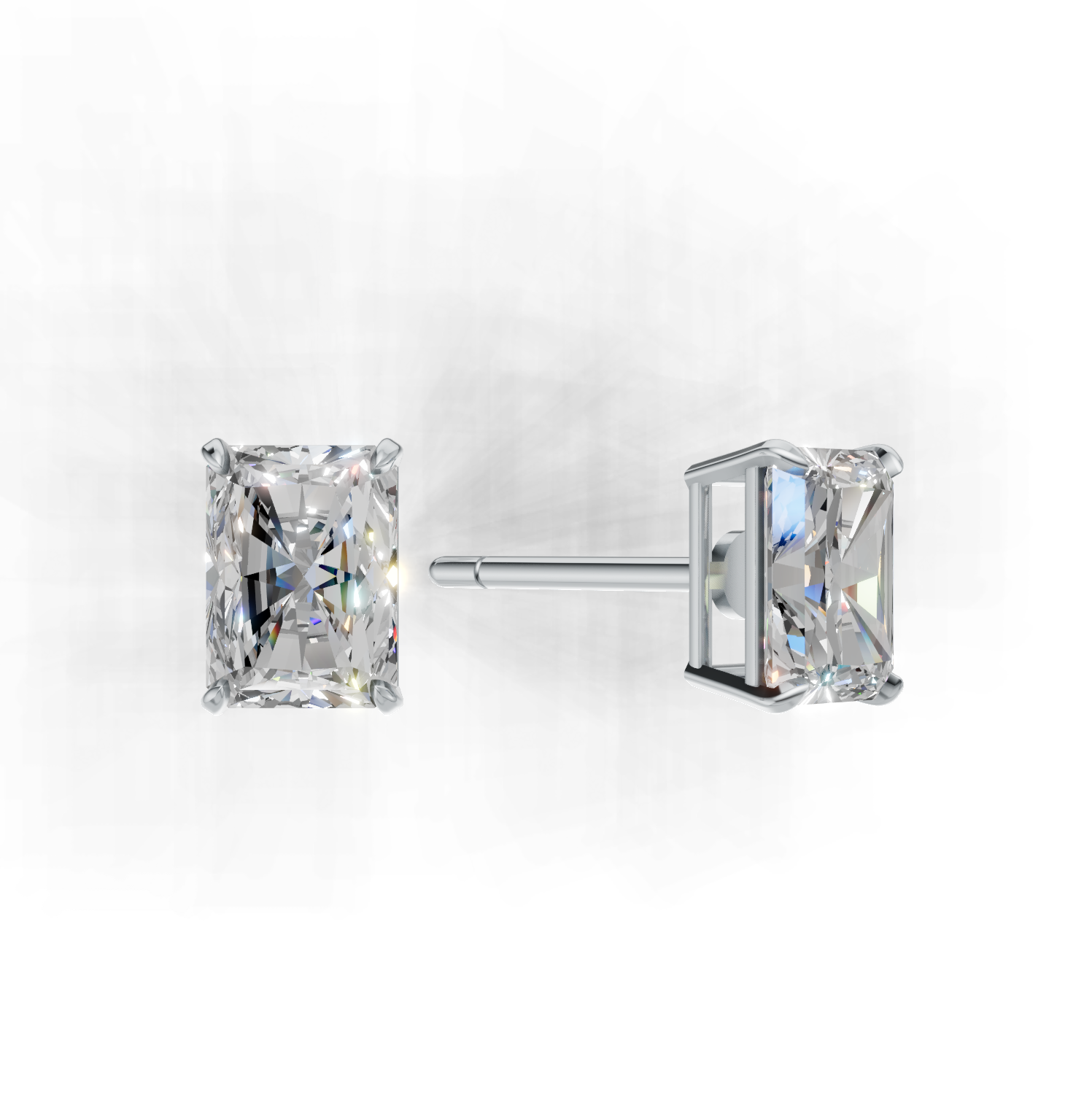 Pierce Radiant Solitaire K14 White Gold 1ct