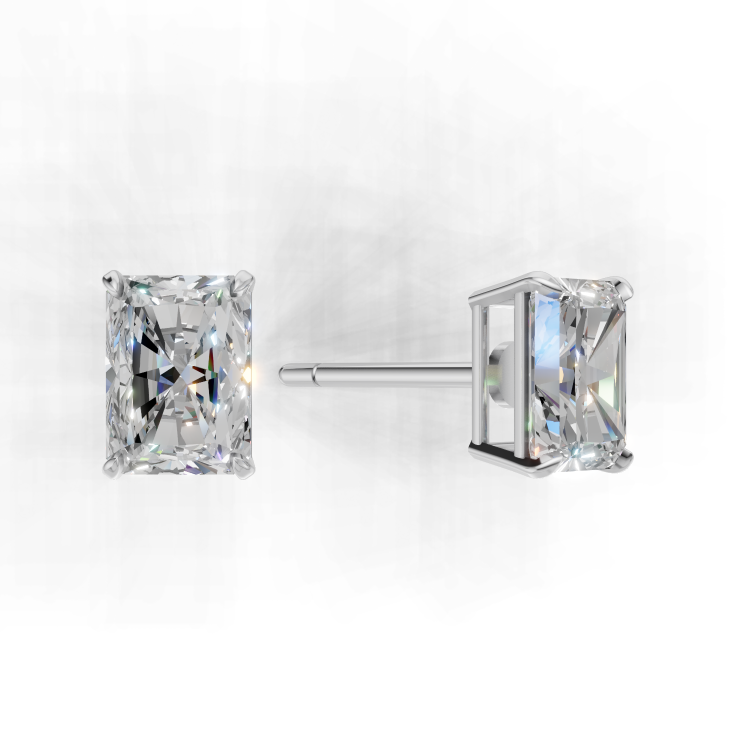 Pierce Radiant Solitaire 18k White Gold 1ct
