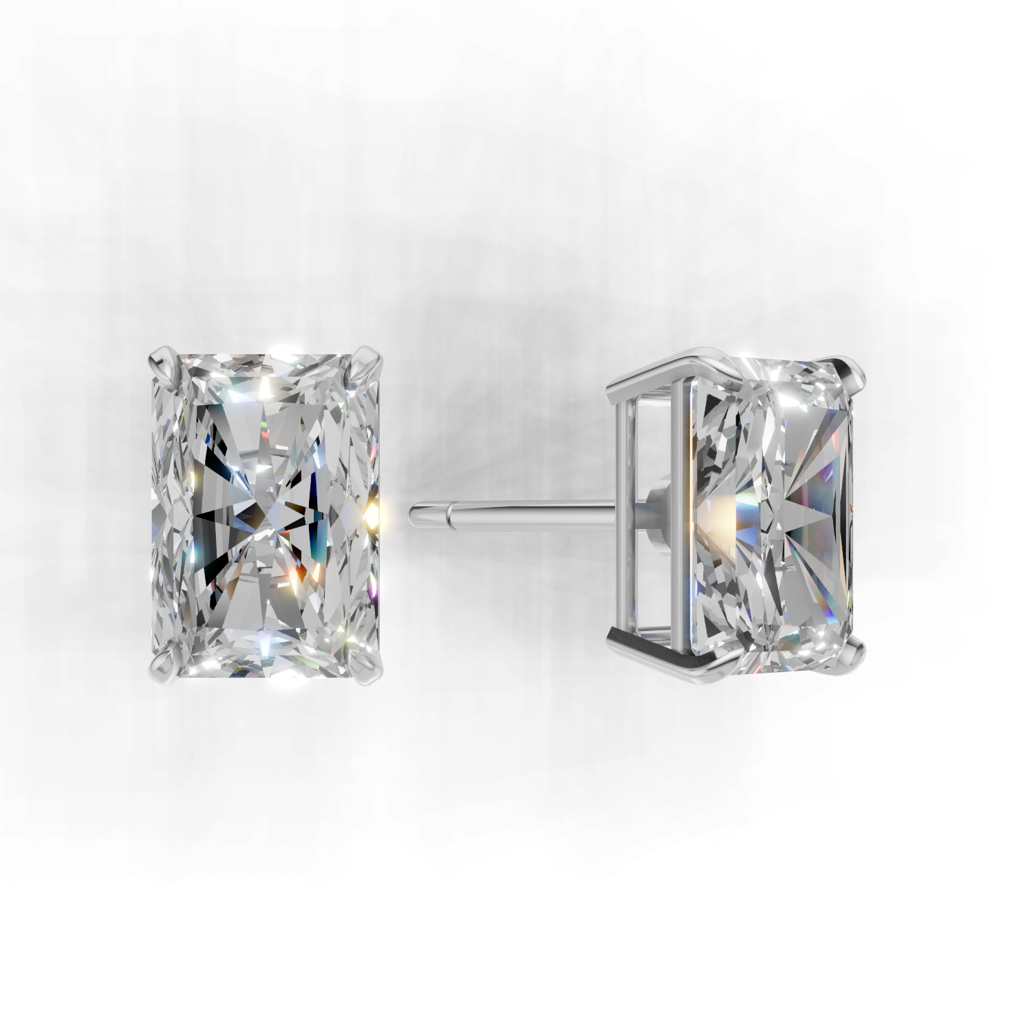 Pierce Radiant Solitaire 18k White Gold 2ct