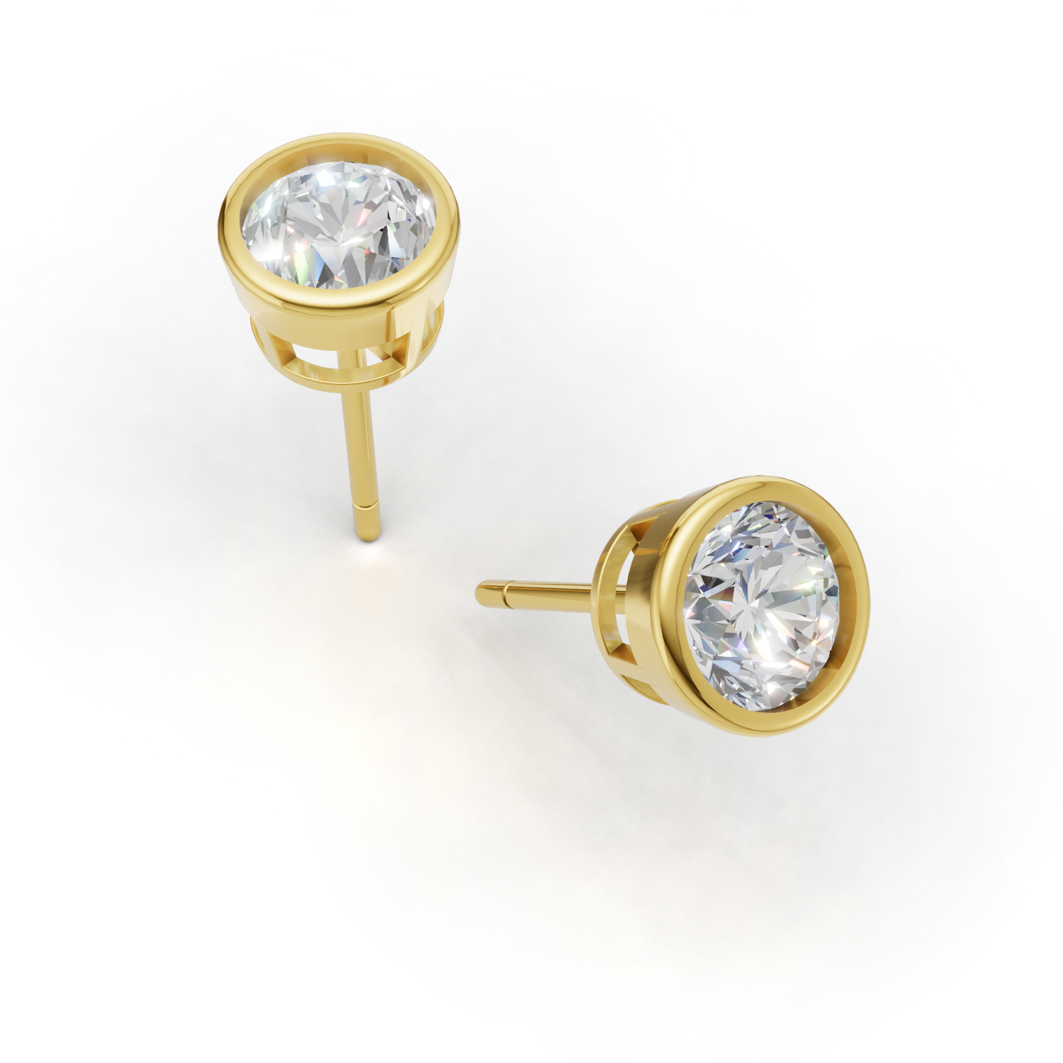 Pierce Round Bezel 18k Yellow Gold 1ct