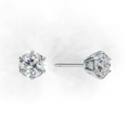 Round Lab Grown Diamond Solitaire Earring