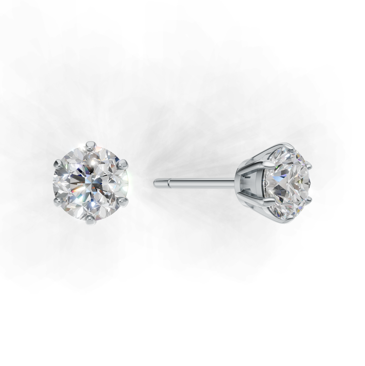 Pierce Round Solitaire K14 White Gold 1ct