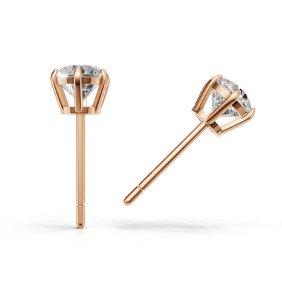 Pierce Round Solitaire K18 Pink Gold 1ct