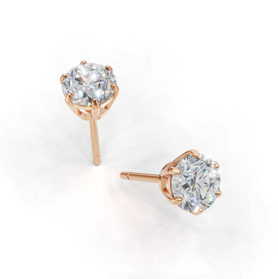 Pierce Round Solitaire K18 Pink Gold 1ct