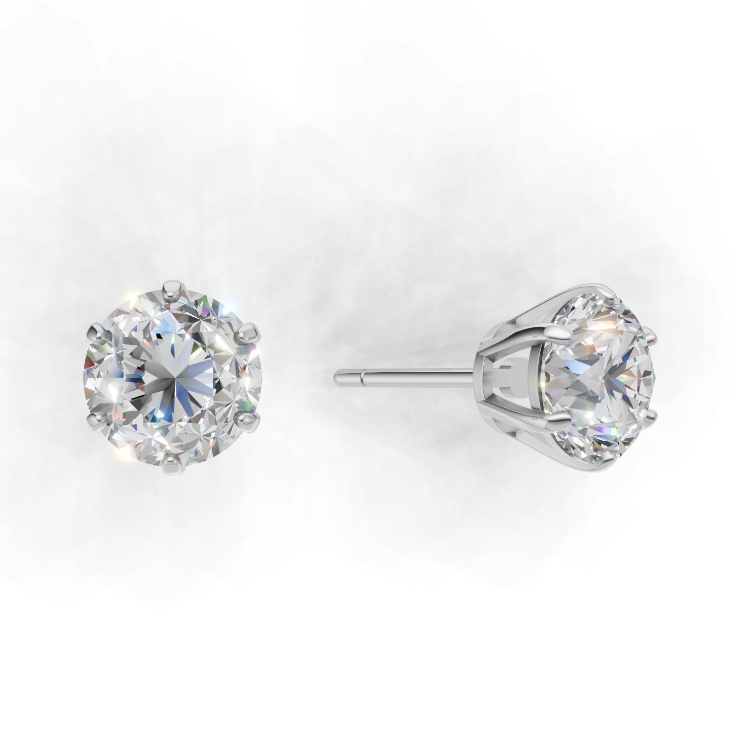 Pierce Round Solitaire 18k White Gold 2ct