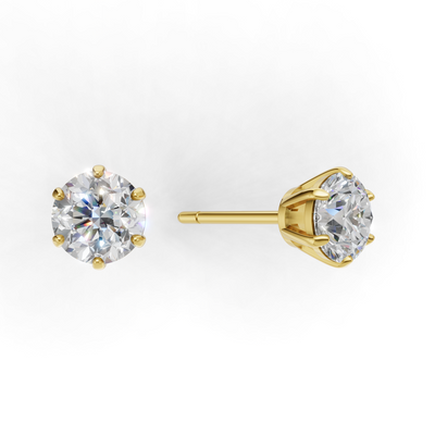 Pierce Round Solitaire 18k Yellow Gold 1ct