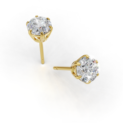 Pierce Round Solitaire 18k Yellow Gold 1ct