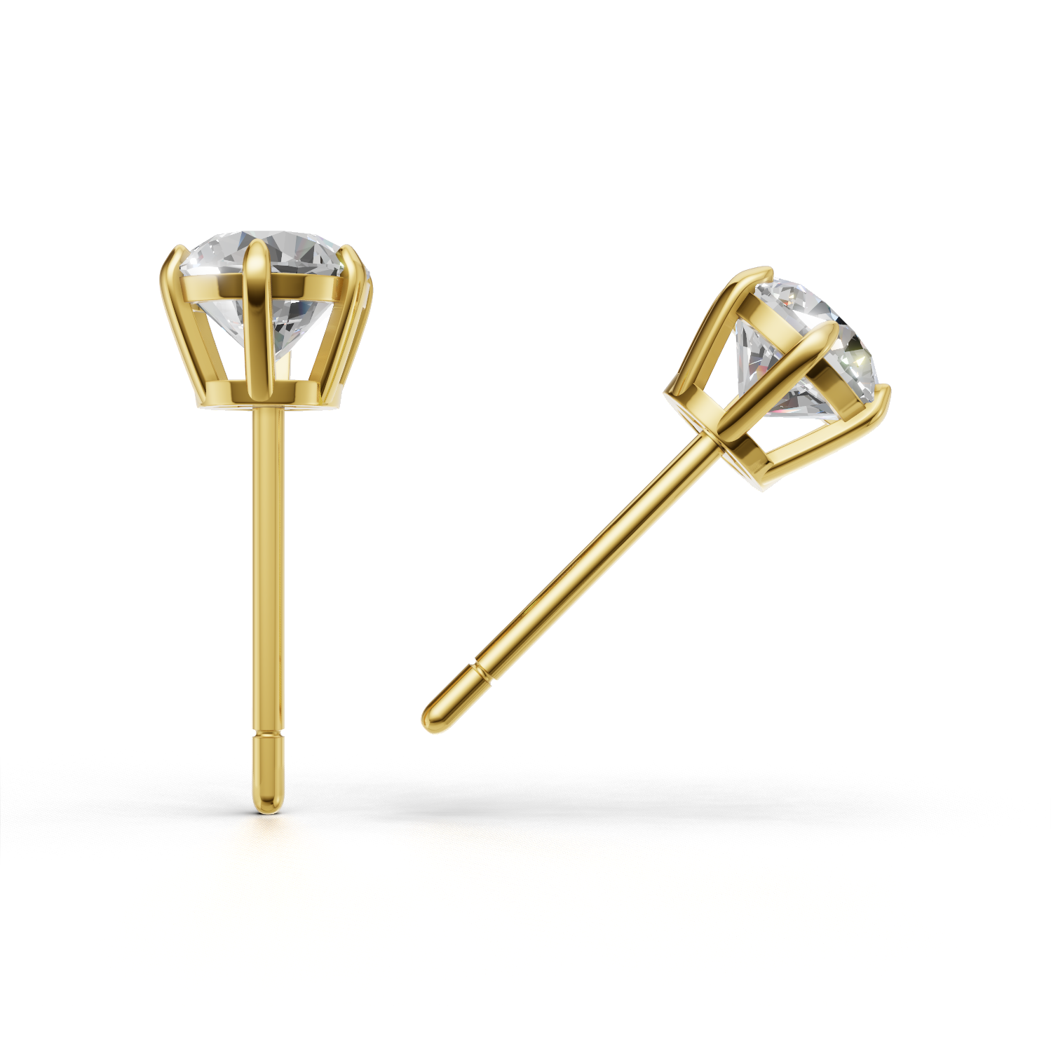 Pierce Round Solitaire 18k Yellow Gold 1ct