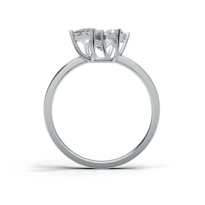 Cluster Ring Normal K14 White Gold 1ct