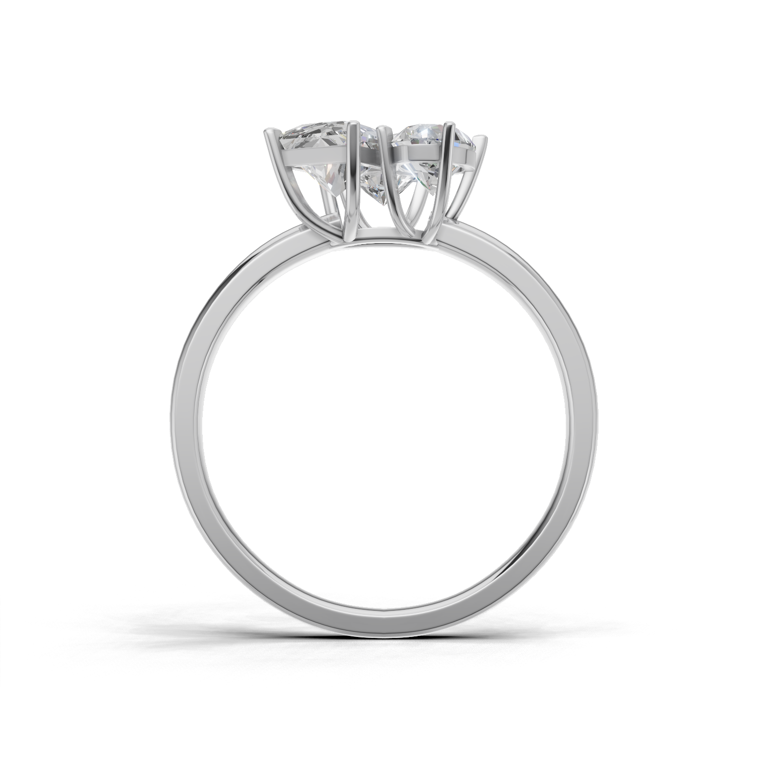 Cluster Ring Normal K18 White Gold 1ct