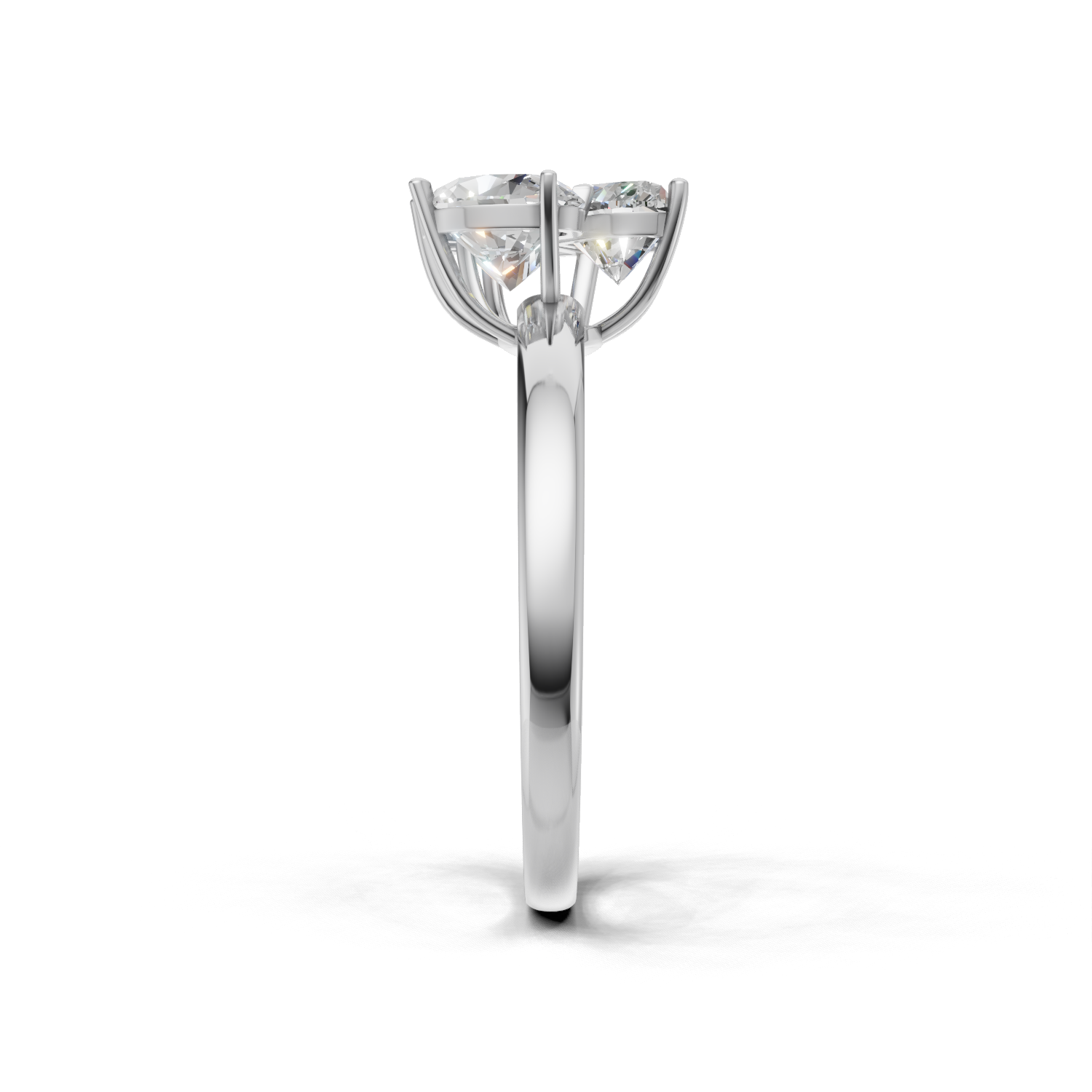 Cluster Ring Normal K18 White Gold 1ct