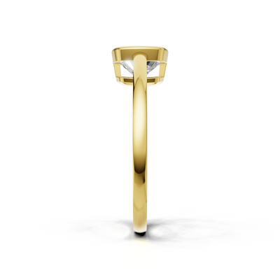 Ring Cushion Bezel 18k Yellow Gold 1ct