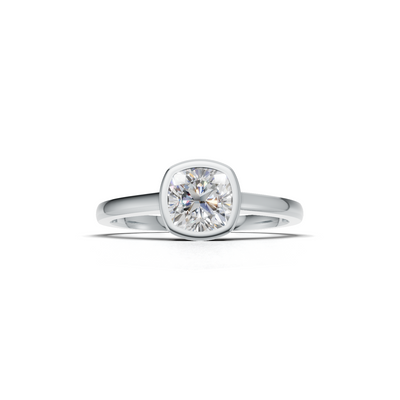 Cushion Lab Grown Diamond Bezel Ring