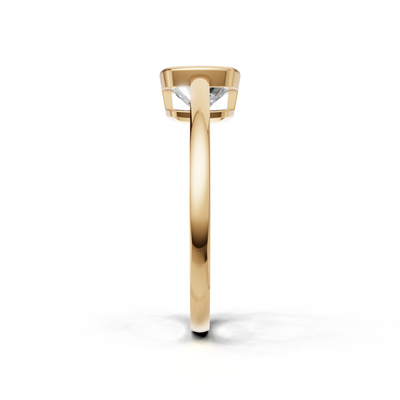 Ring Cushion Bezel K14 Yellow Gold 1ct