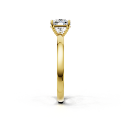 Ring Cushion Solitaire 18k Yellow Gold 1ct
