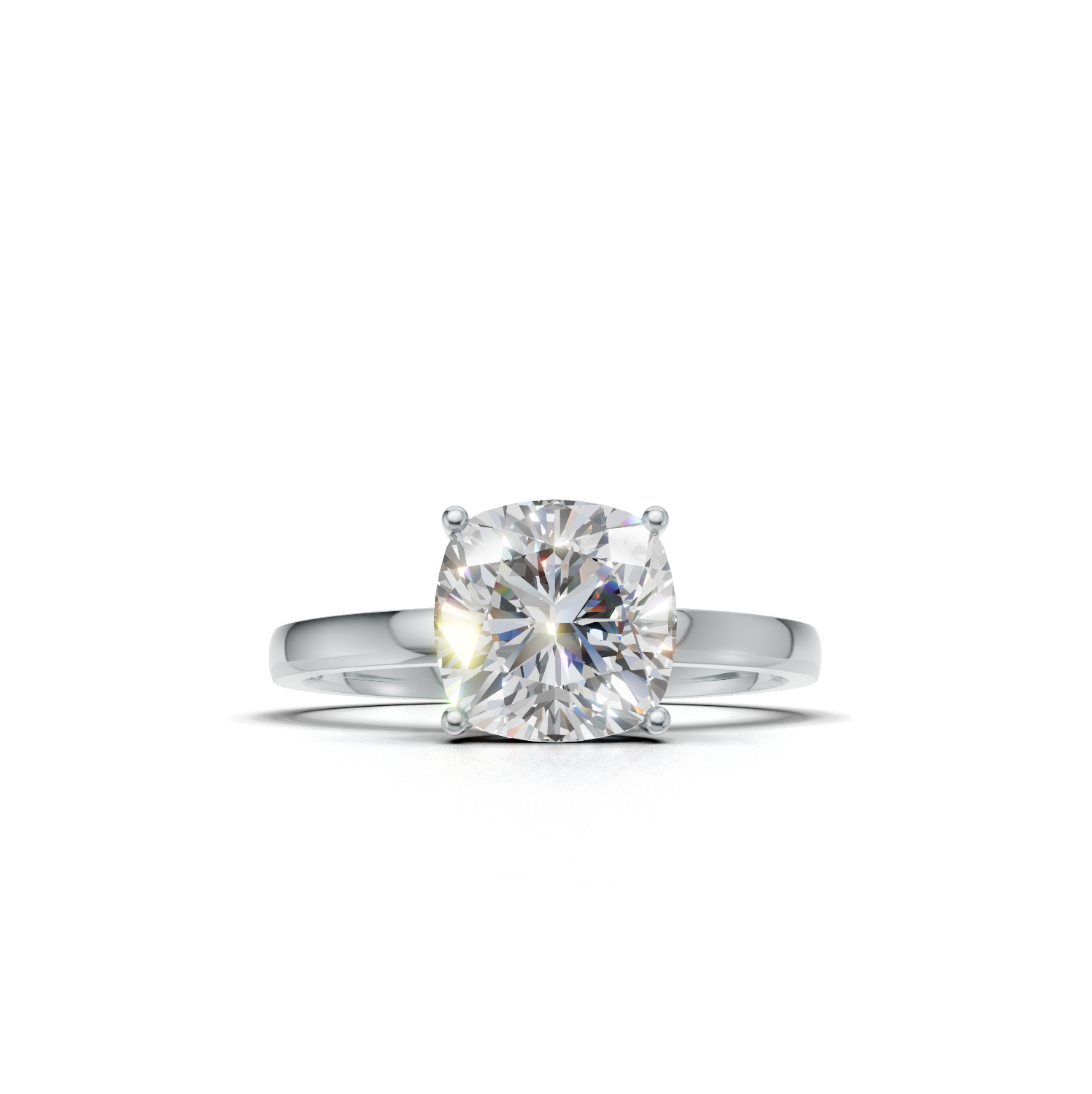 Cushion Lab Grown Diamond Solitaire Ring